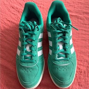 Adidas Breaknet Sleek Green and White Women's Sneakers